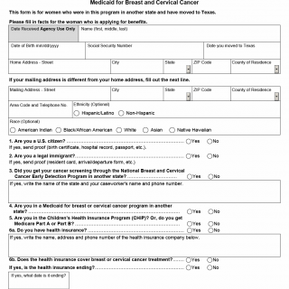 TX HHS Form H2340-OS. Medicaid for Breast and Cervical Cancer TX HHS Form H2340-OS. Medicaid for Breast and Cervical Cancer