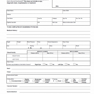 TX HHS Form H3033. Report of Physical or Mental Examination