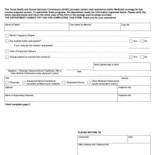 TX HHS Form H3037. Report of Pregnancy TX HHS Form H3037. Report of Pregnancy