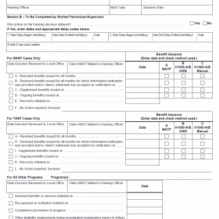 TX HHS Form H4807. Action Taken on Hearing Decision TX HHS Form H4807. Action Taken on Hearing Decision
