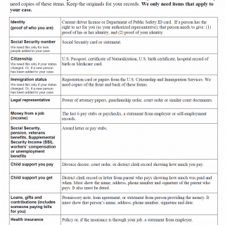 TX HHS Form H5017-MBIC. Items We Need from You TX HHS Form H5017-MBIC. Items We Need from You