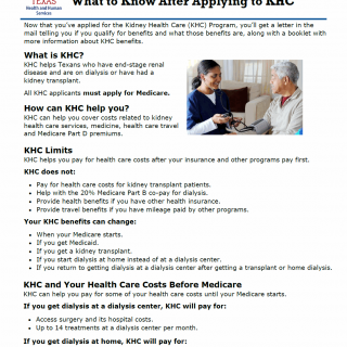 TX HHS Form 3035. Kidney Health Care Program Application TX HHS Form 3035. Kidney Health Care Program Application