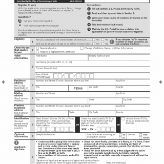 TX HHS VR30. Texas Voter Registration Application TX HHS VR30. Texas Voter Registration Application