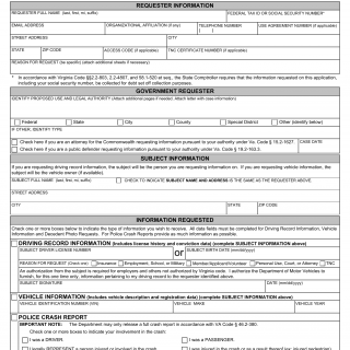 Form CRD 93. Information Request - Virginia