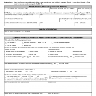 Form DL 145. Traumatic Brain Injury Designation Application - Virginia