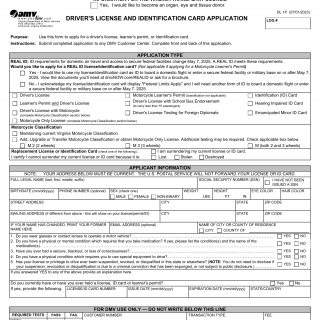 Form DL 1P. Driver's License and Identification Card Application - Virginia