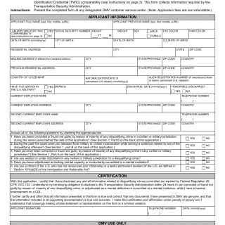 Form DL 70. Hazmat Endorsement Background Record Check - Virginia