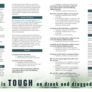 Form DMV 168. Virginia is Tough on Drunk and Drugged Drivers - Virginia