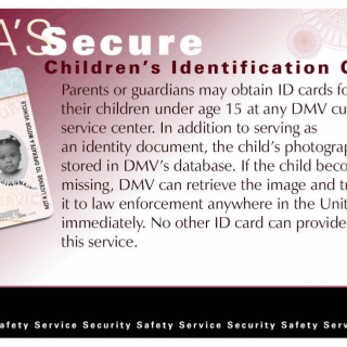 Form DMV 172. Children's Identification Card - Virginia