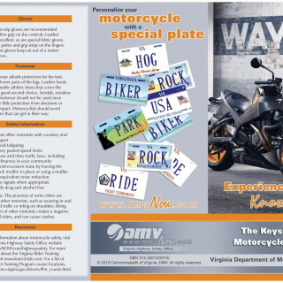 Form DMV 212. Experience and Knowledge - The Keys to Safe Motorcycle Riding - Virginia