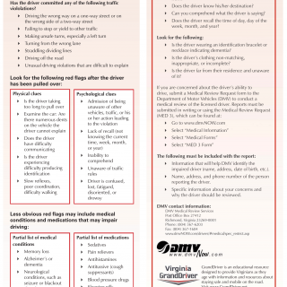 Form DMV 270. Red Flags of Medically At-Risk Drivers (Red Card) - Virginia