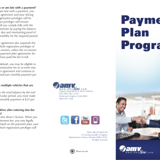 Form DMV 288. Payment Plan Program - Virginia
