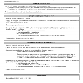 Form HS 4. Home Schooled Re-examination Requirements Information Sheet - Virginia