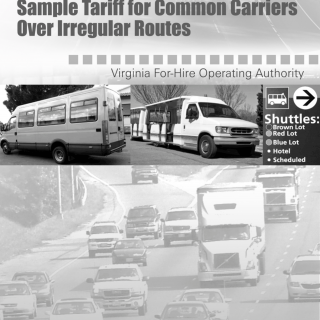 Form OA 448. Sample Tariff for Common Carriers Over Irregular Routes - Virginia