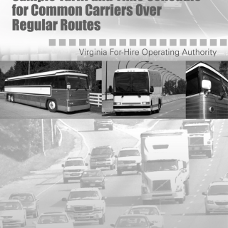Form OA 449. Sample Tariff and Time Sch. for Common Carriers...Regular Routes - Virginia