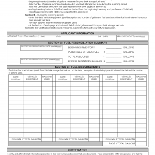 Form TS 218. Itemized Statement of Bulk Storage Fuel Used - Virginia