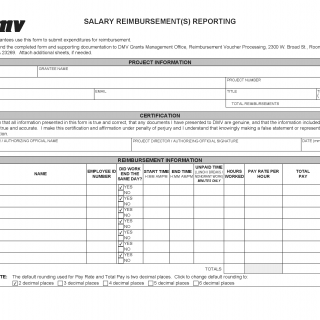 Form TSS 15A. Salary Reimbursement(s) Reporting - Virginia
