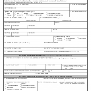 VA Form 10-10EZR. Health Benefits Update Form