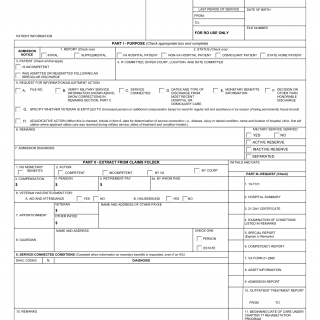 VA Form 10-7131. Exchange of Beneficiary Information and Request for Administrative Action