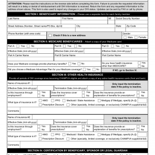 VA Form 10-7959C. CHAMPVA—Other Health Insurance (OHI) Certification