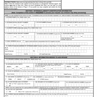 VA Form 21-686c. Application Request to Add and/or Remove Dependents
