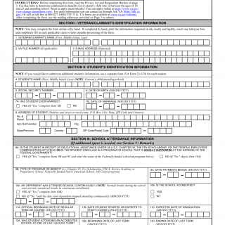 VA Form 21-674. Request for Approval of School Attendance