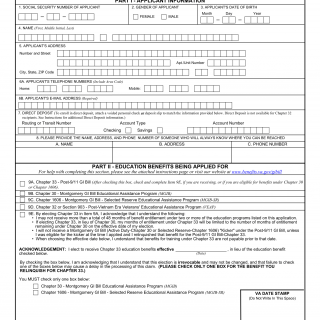 VA Form 22-1990. Application for VA Education Benefits
