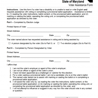 Voter Assistance Form