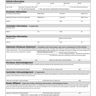 Form VTR-17. Title Revocation Affidavit for a First Sale - Texas