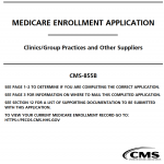 CMS-855B Medicare Enrollment Application
