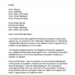 Academic Misconduct Appeal Letter