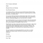 Account termination letter