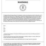 AF Form 445 - Security Forces Report of Investigation Cover Sheet