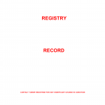 AF Form 966 - Registry Record