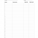 Attendance Log Sheet