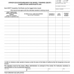 CA DMV Form DL 803. Driver Education / Driver Training Completion Certificate Log