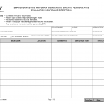 CA DMV Form DL 814 ETP. Employer Testing Program Commercial Driving Performance Evaluation Route and Directions