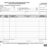 CA DMV Form INF 1119. Request for Driver License/Identification Card Status and Record Information