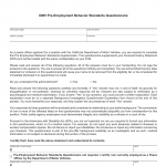 CA DMV Form INV 251. DMV Pre-Employment Behavior Standards Questionnaire