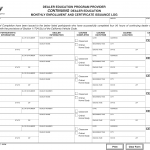 CA DMV Form OL 4004. Dealer Education program provider Certificate Issuance Log Continuing Dealer Education