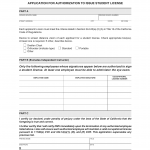 CA DMV Form OL 804. Application for Authorization to Issue Student License