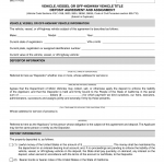 CA DMV Form REG 5059. Vehicle, Vessel, or Off-Highway Vehicle Title Deposit Agreement and Assignment