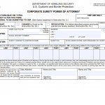CBP Form 5297. Corporate Surety Power of Attorney