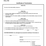 Form CD 415. Certificate of Termination