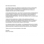Complaint Letter to Dean of College sample