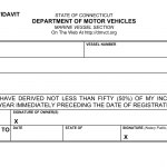 CT DMV Form B229. Commercial fishing affidavit