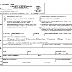 CT DMV Form E45. Replacement Plate Application