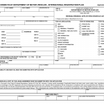 CT DMV Form IRP31. International registration plan application