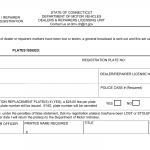 CT DMV Form K13. Lost or stolen dealer or repairer plates