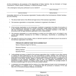 CT DMV Form K198. Certificate of business status and agent for service